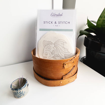 Fish Embroidery Stick and Stitch Pattern