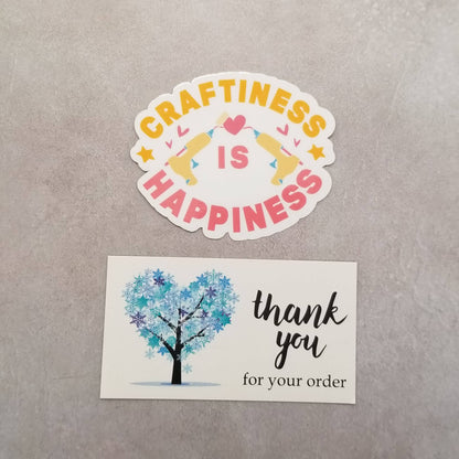 Craftiness is Happiness Sticker