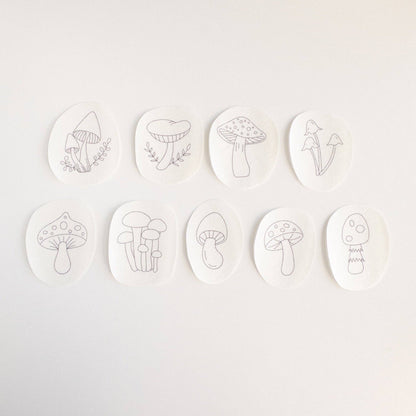 Stick and Stitch Mushroom Embroidery Patterns