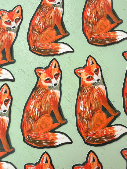 Red Fox Matte Sticker