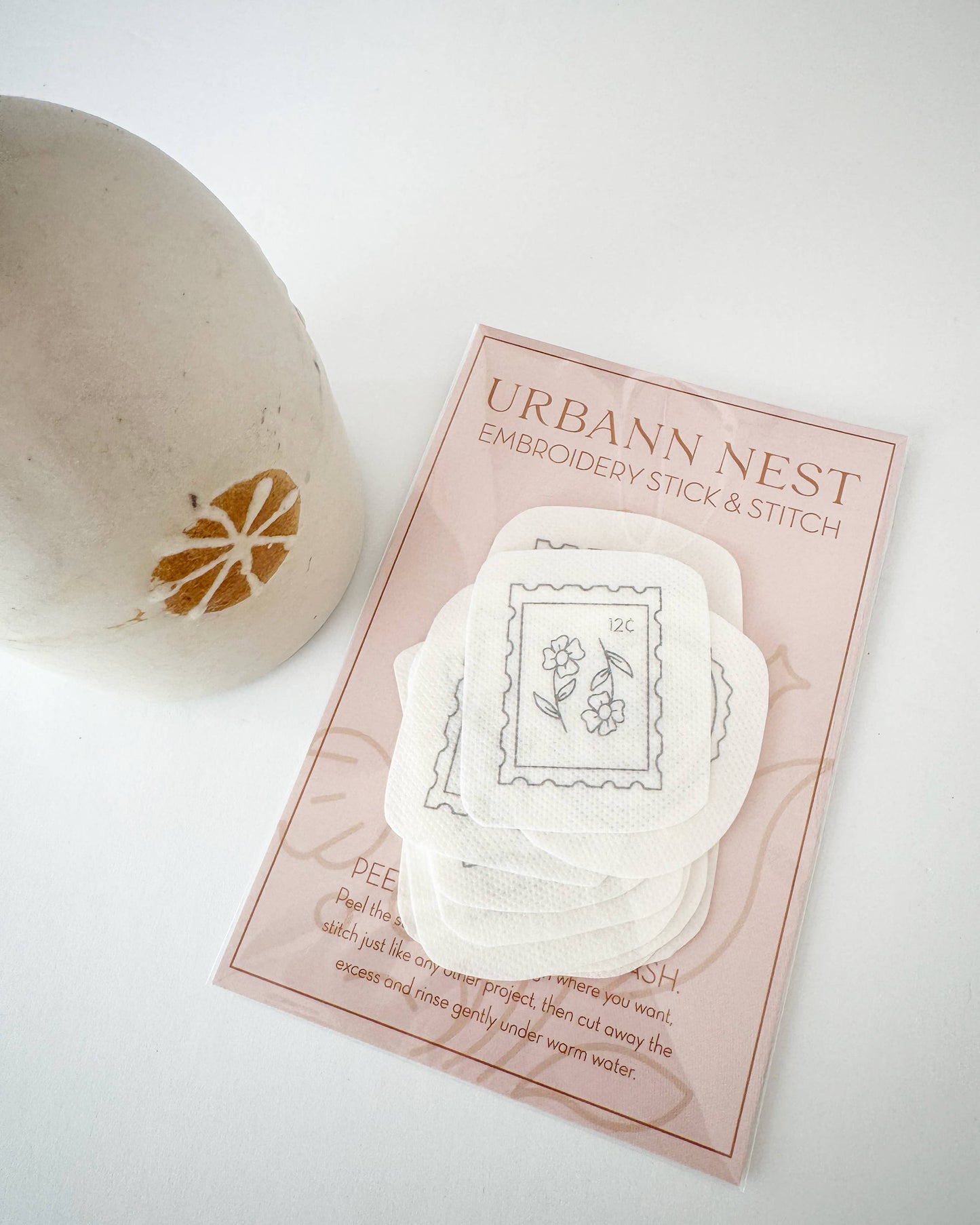 Floral Stamp Embroidery Stick and Stitch Pack