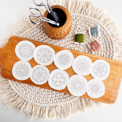 Mandala Stick and Stitch Embroidery Pattern