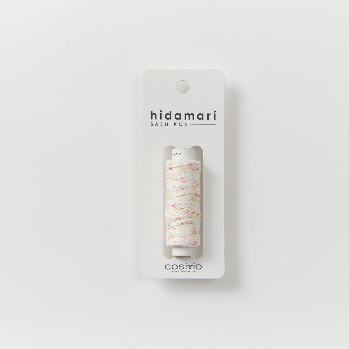 Cosmo Hidamari Sashiko Variegated Thread Blue, White, Yellow #105