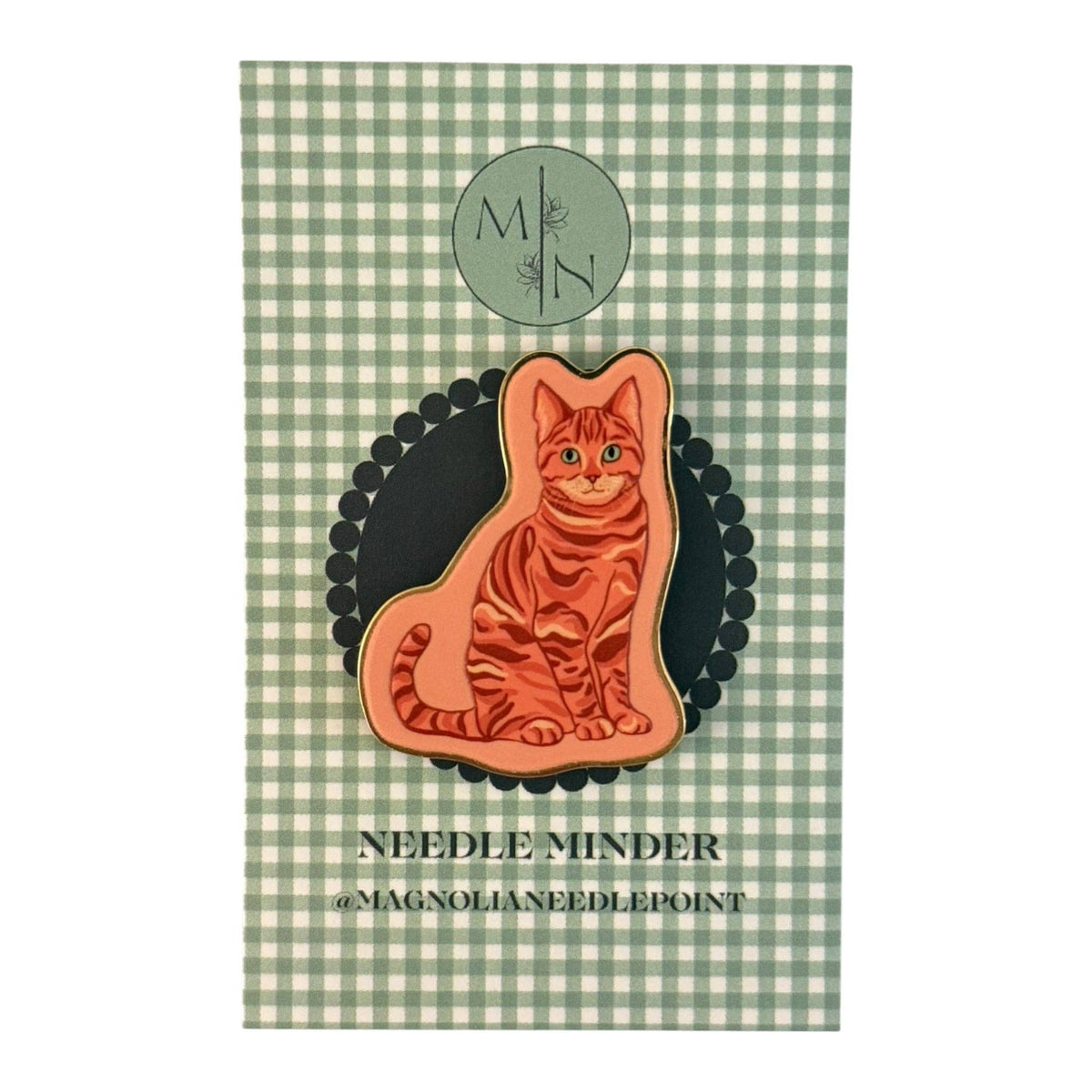 Orange Shorthaired Tabby Cat Needle Minder