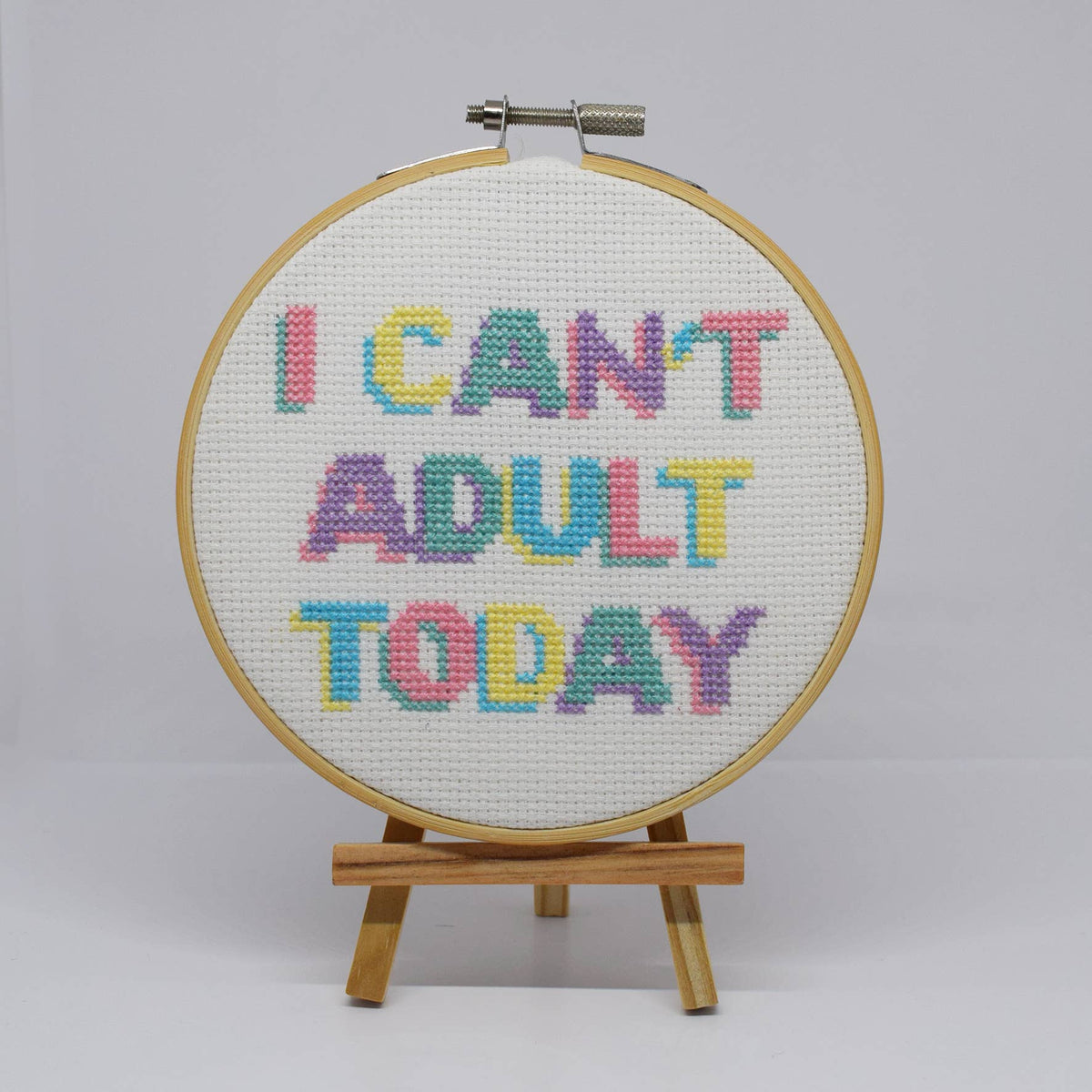 I Can't Adult Today Cross Stitch Kit