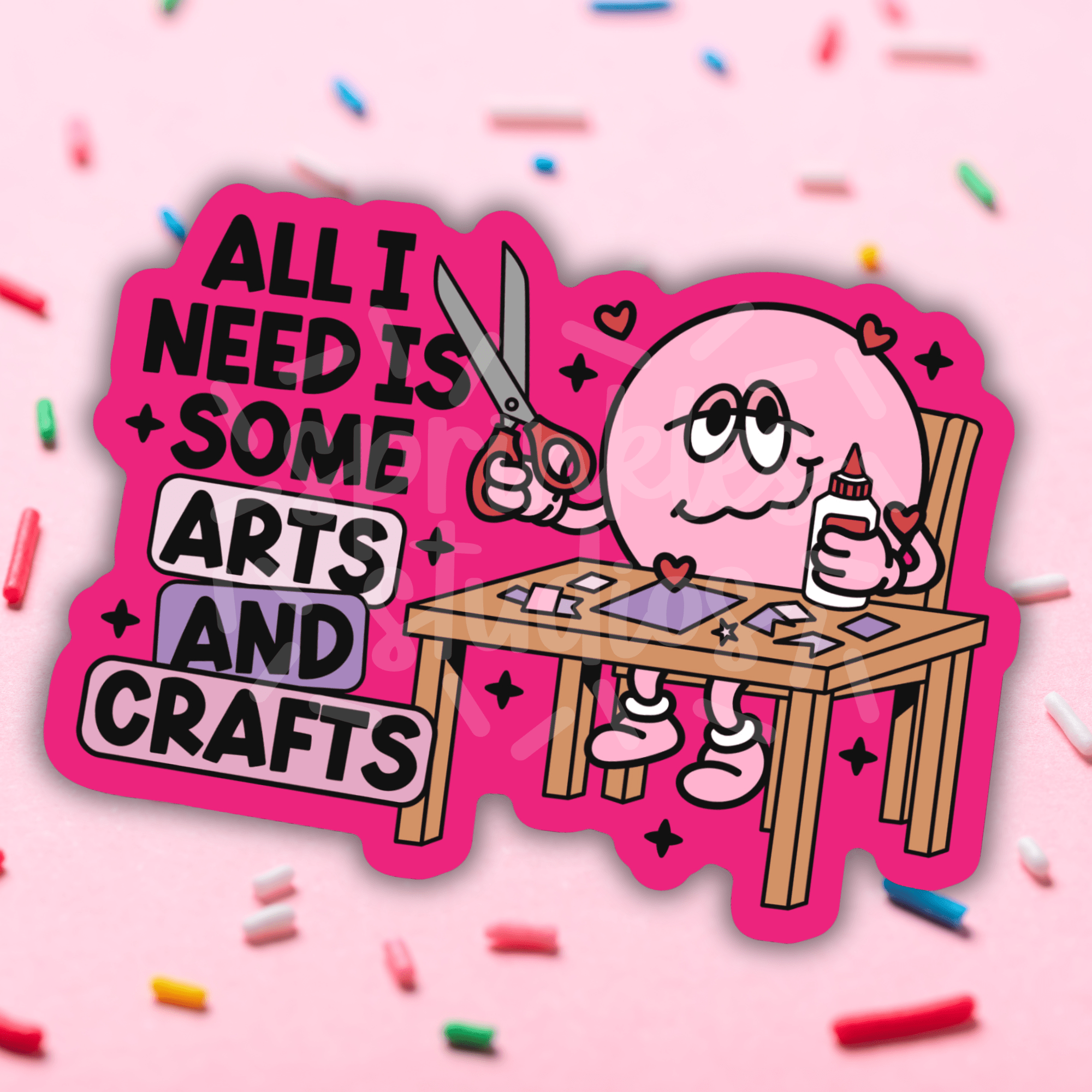 Arts and Crafts Vinyl Sticker – Colour and Cotton