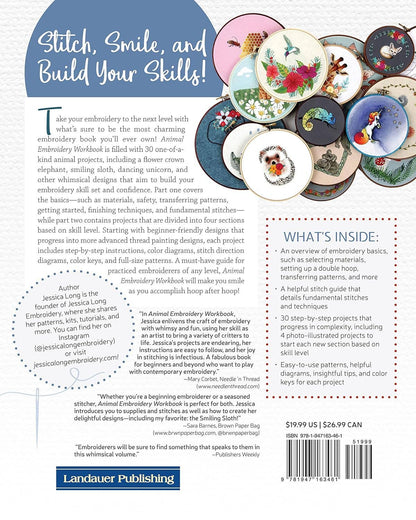 Animal Embroidery Workbook Step-by-Step Techniques