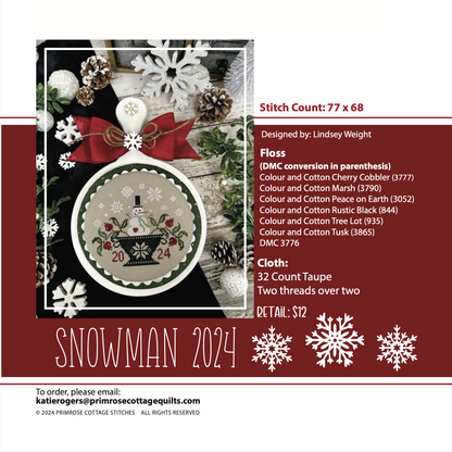 Snowman 2024 Pattern
