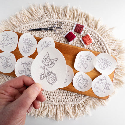Stick and Stitch Berry Embroidery Pattern
