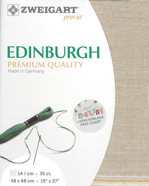 Zweigart 36 ct Edinburgh 52 Precut Fabric, 19" x 27"
