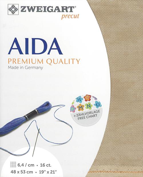 Zweigart 16 ct Aida Vintage 3009 Precut Fabric, 19" x 21"
