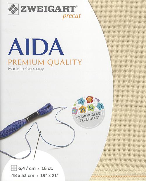 Zweigart 16 ct Aida 3740 Precut Fabric, 19" x 21"
