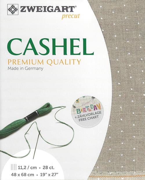 Zweigart 28 ct Cashel Mini Dots 1399 Precut Fabric, 19" x 27"