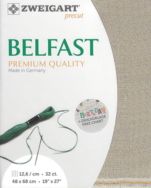 Zweigart 32 ct Belfast 17 Precut Fabric, 19" x 27"