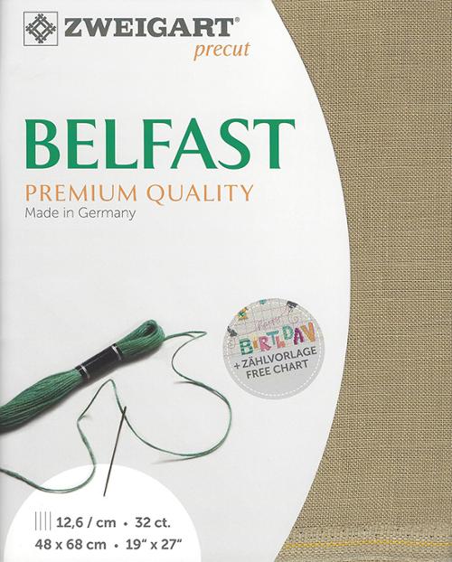 Zweigart 32 ct Belfast 323 Precut Fabric, 19" x 27"
