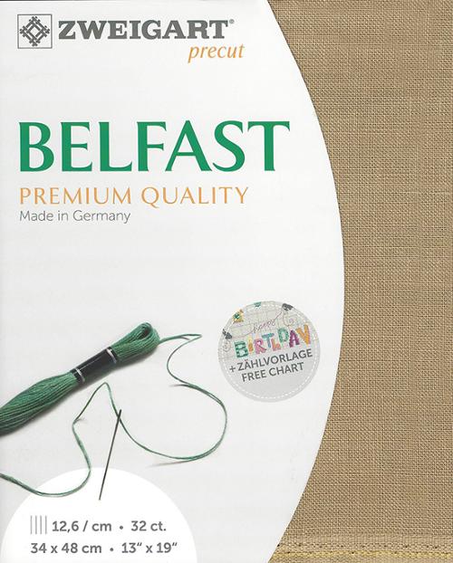 Zweigart 32 ct Belfast 326 Precut Fabric, 19" x 27"