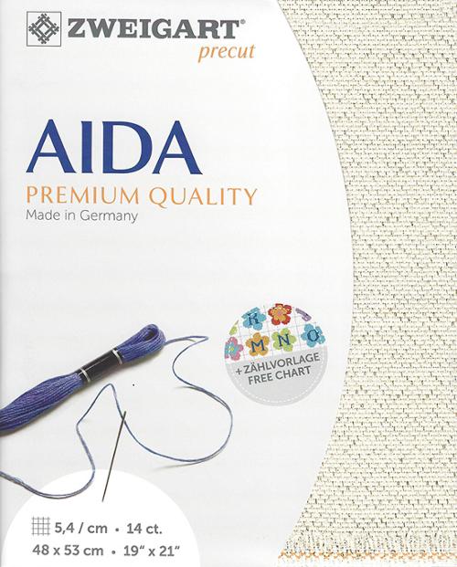 Zweigart 14 ct Aida Star 118 Precut Fabric, 19" x 21"