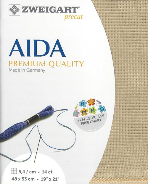Zweigart 14 ct Aida 309 Precut Fabric, 19" x 21"