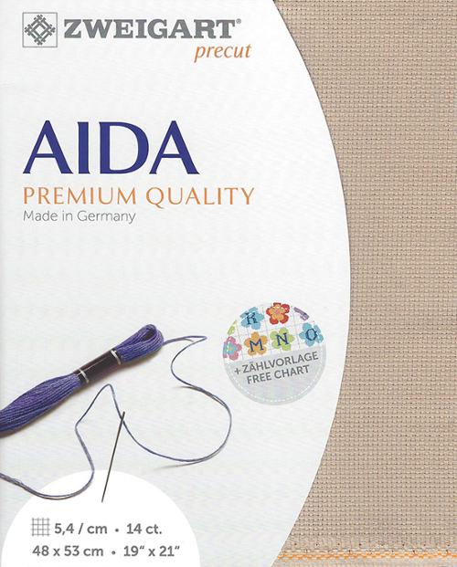 Zweigart 14 ct Aida 3021 Precut Fabric, 19" x 21"