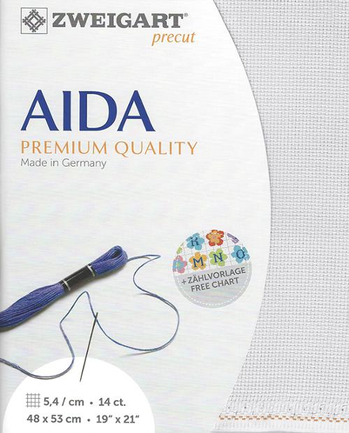 Zweigart 14 ct Aida 7011 Precut Fabric, 19" x 21"