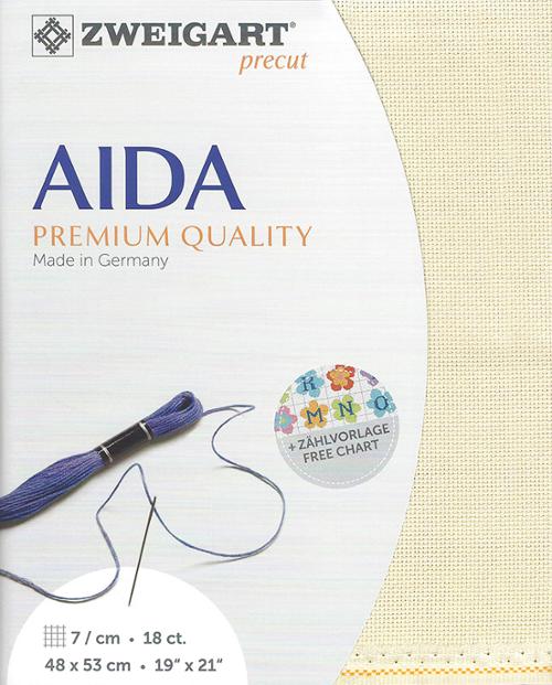 Zweigart 18 ct Aida 770 Precut Fabric, 19" x 21"