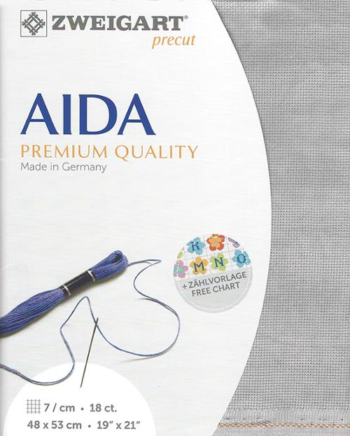 Zweigart 18 ct Aida Vintage 7729 Precut Fabric, 19" x 21"