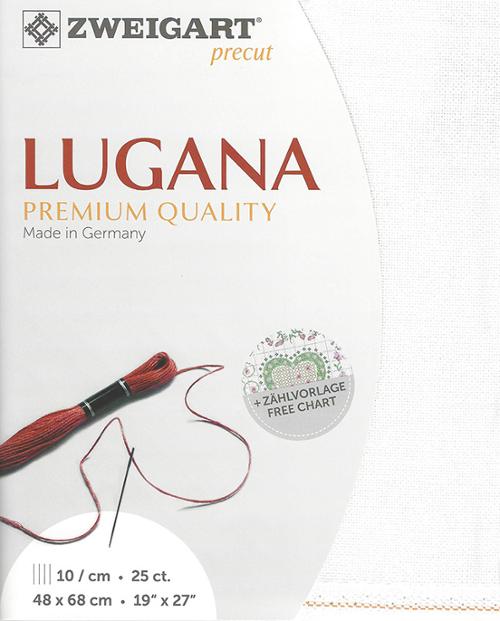 Zweigart 25 ct Lugana 101 Precut Fabric, 19" x 27"