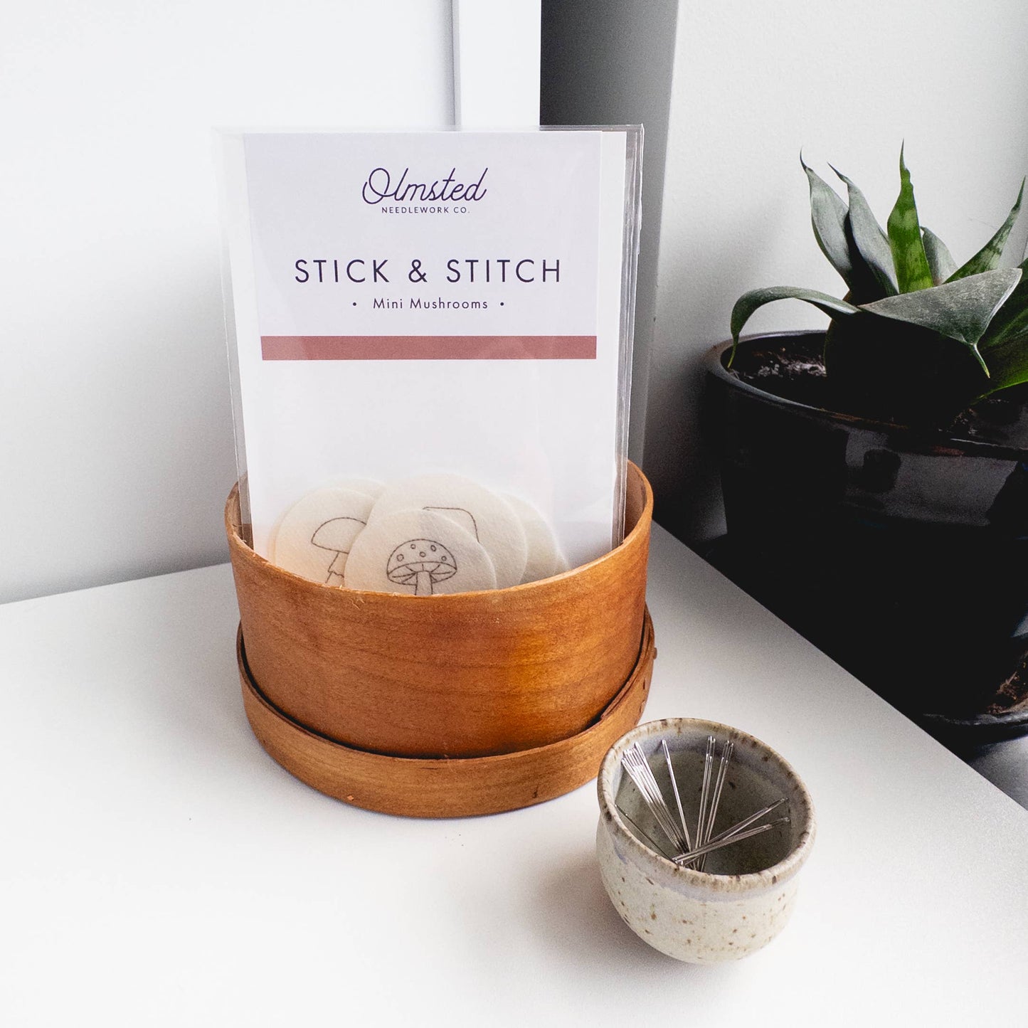 Mini Mushroom Stick and Stitch Embroidery Pattern