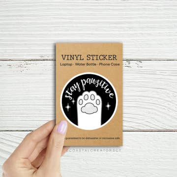 Stay Pawsitive Sticker