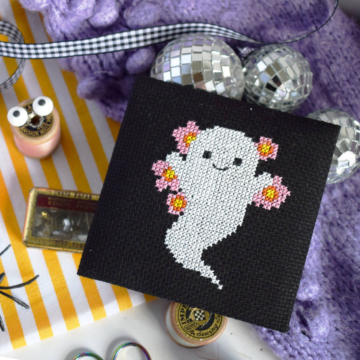 Ghost Mini Cross Stitch Kit