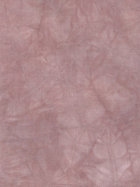 1560 Rosewood hand dyed cross stitch fabric in rosy mauve brown