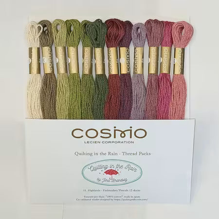 Cosmo Cotton Embroidery Floss Pack Highlands 12 Colors