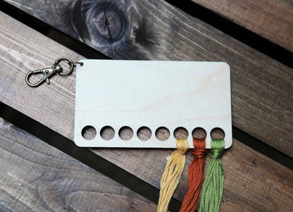 Butterfly Embroidery Floss Storage Holder Maple Wood