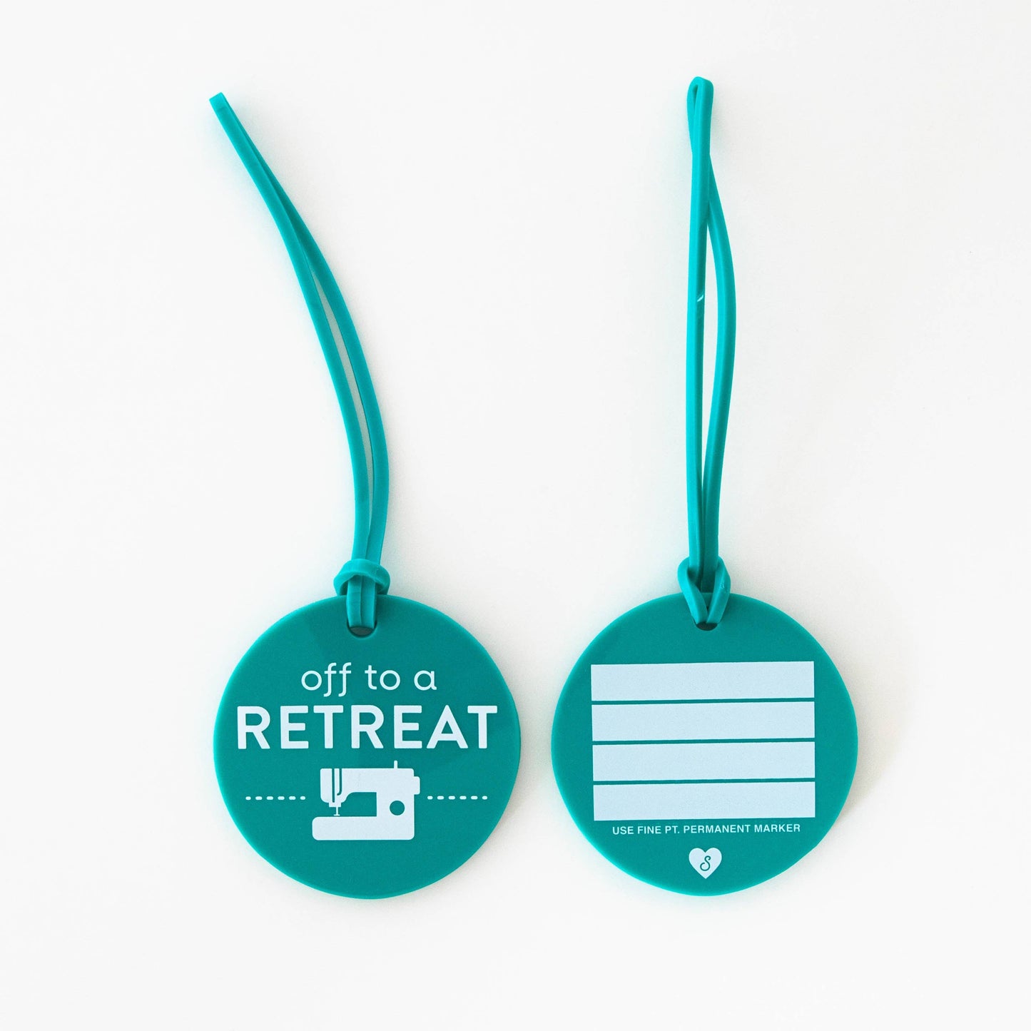 Off to a Retreat Sewing Luggage Tag