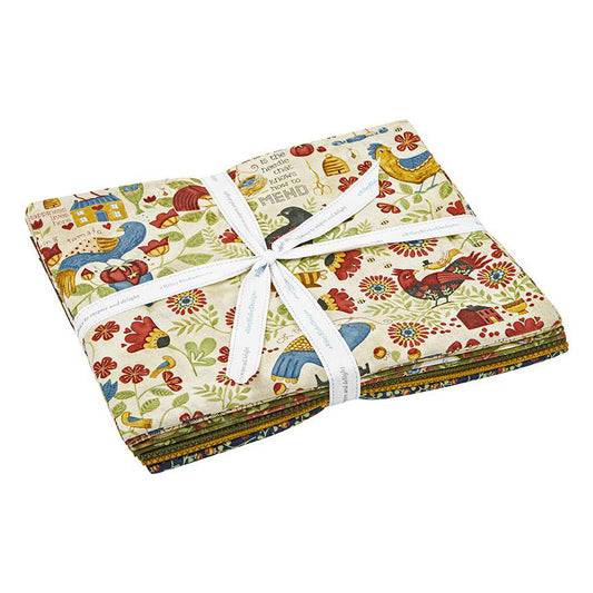 CLEARANCE Stitchy Birds 1-Yard Bundle Parchment by Teresa Kogut for Riley Blake Designs