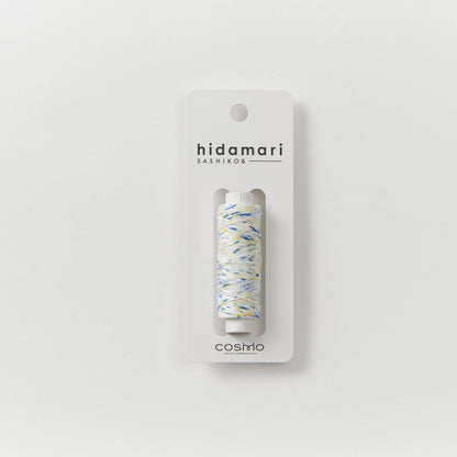 Cosmo Hidamari Sashiko Variegated Thread Blue, White, Yellow #105