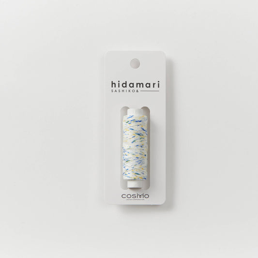 Cosmo Hidamari Sashiko Variegated Thread Blue, White, Yellow #105