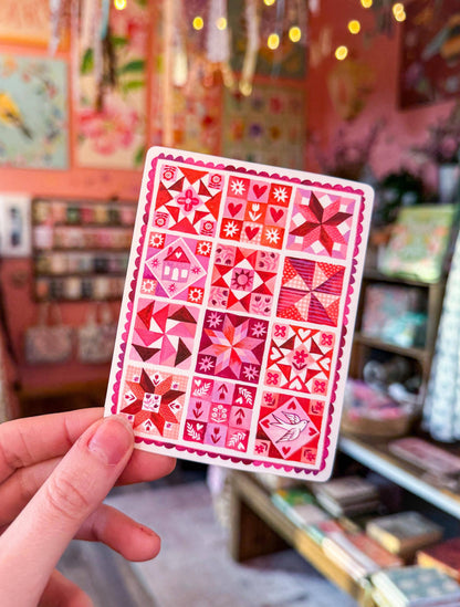 Stitched With Love Sticker