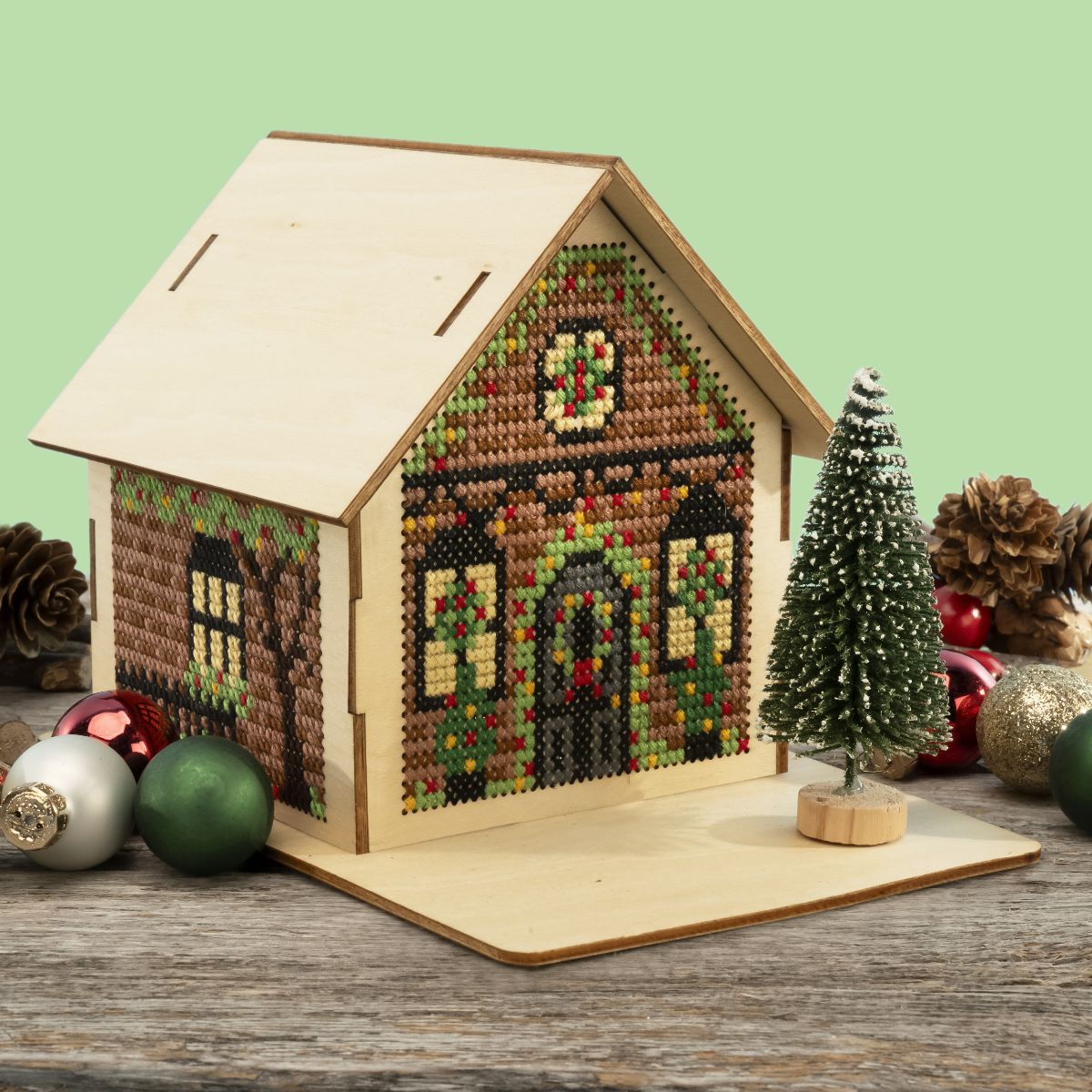 3D Christmas Village Mantel House Kit
