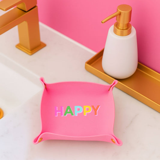 Happy Pink Thread Catcher Tray