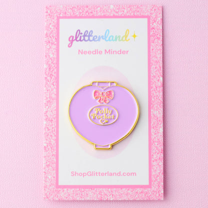 Purple Pocket Doll Compact Needle Minder