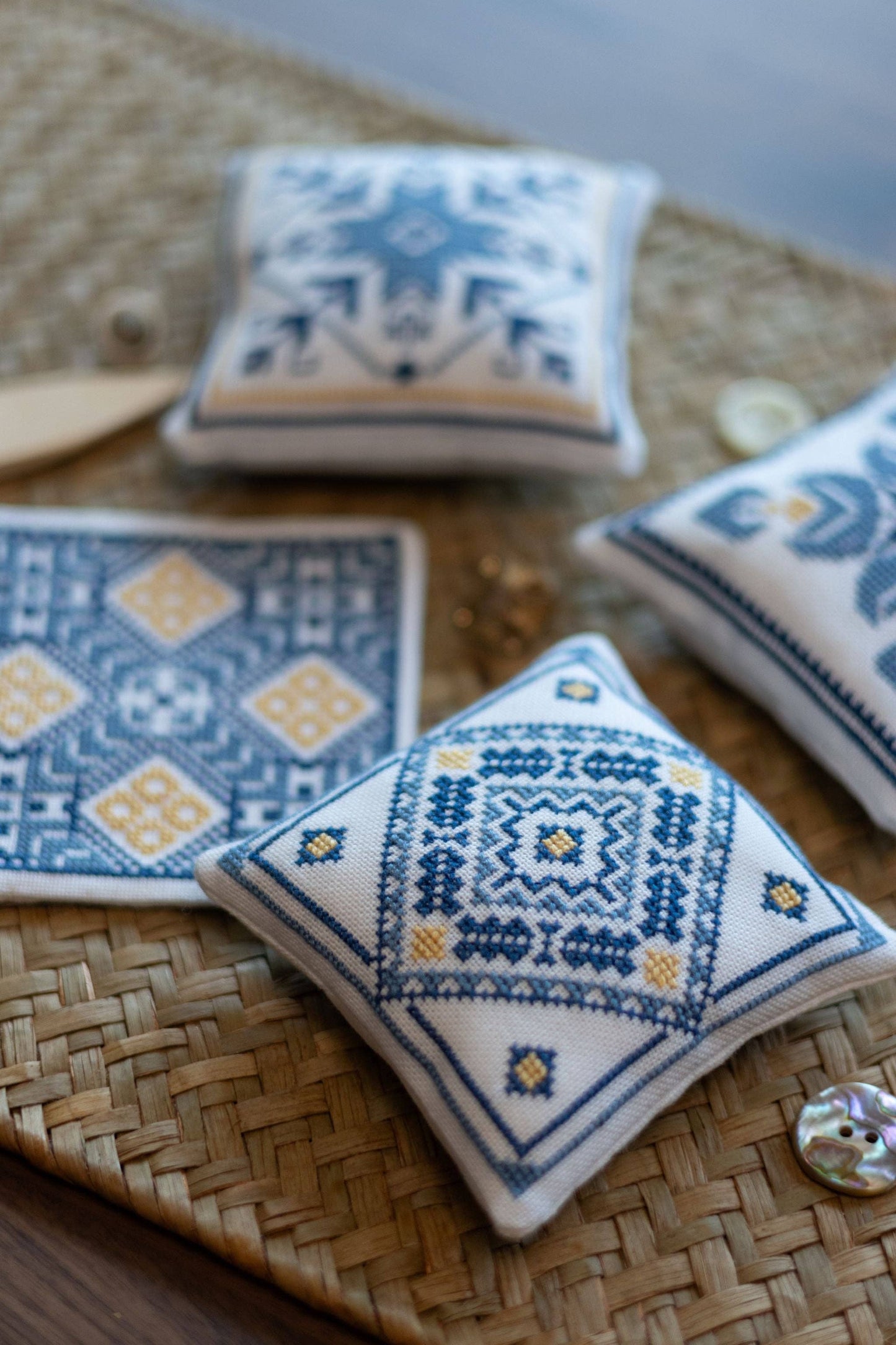 Aegean Ornaments Blue Cross Stitch Kit