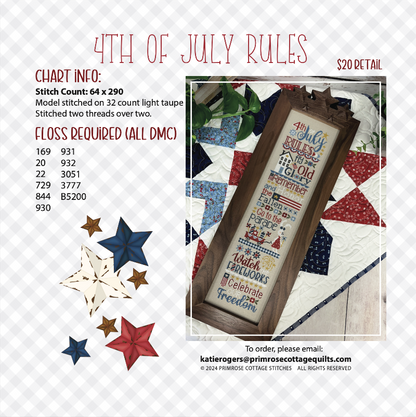 4th of July Rules Pattern