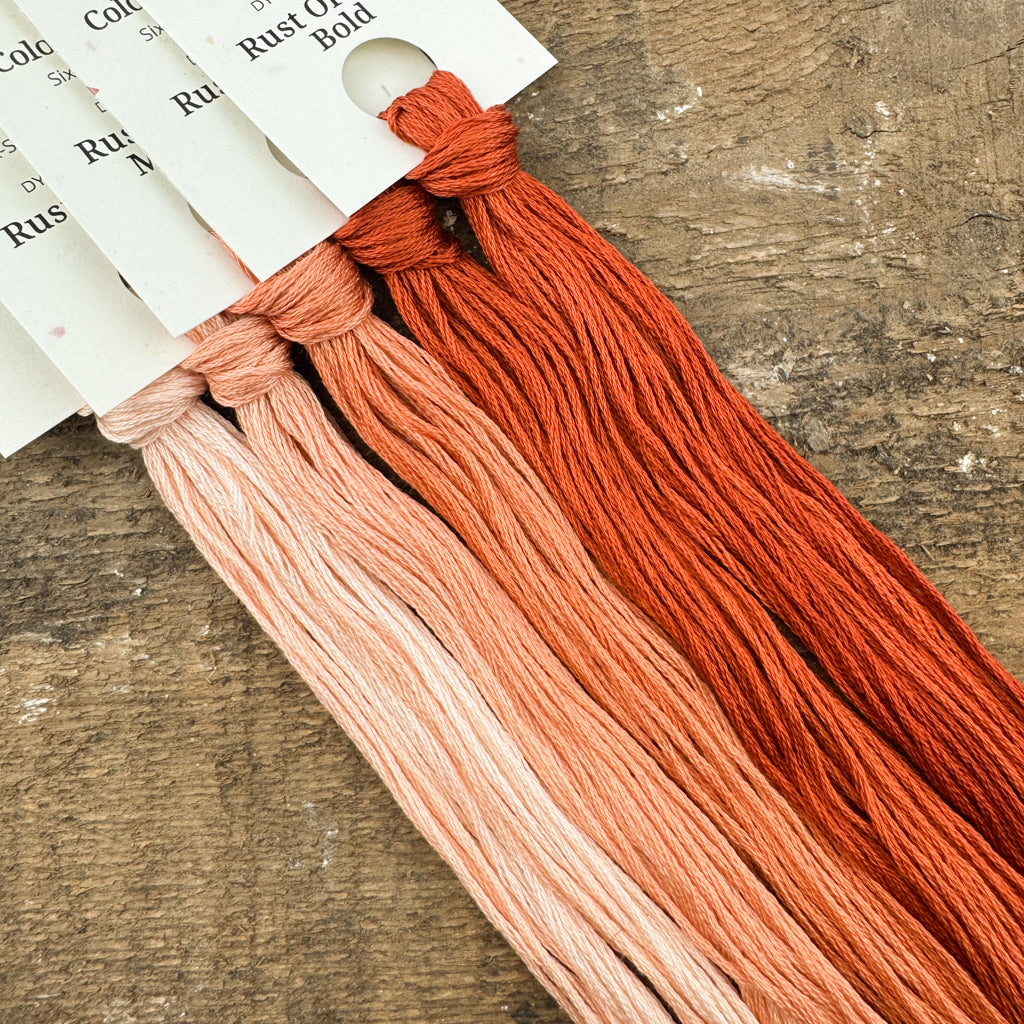 Gradient Thread Patch Gradient Thread Set Rust Orange – Colour and Cotton