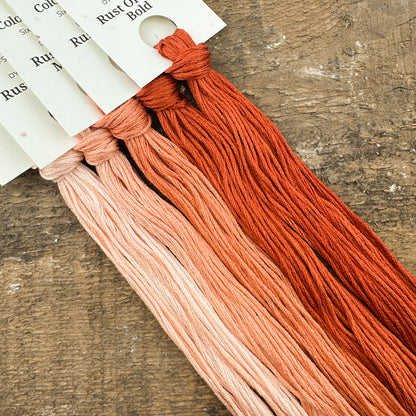 Rust Orange Color Maching Thread Code Gradient Rust Orange – Colour and Cotton