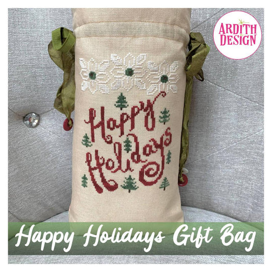 Happy Holidays Gift Bag Pattern