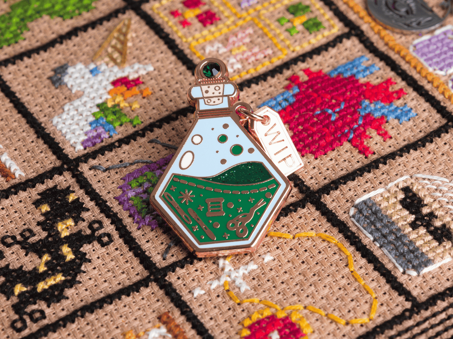 Groene Toverdrankfles Needle Minder