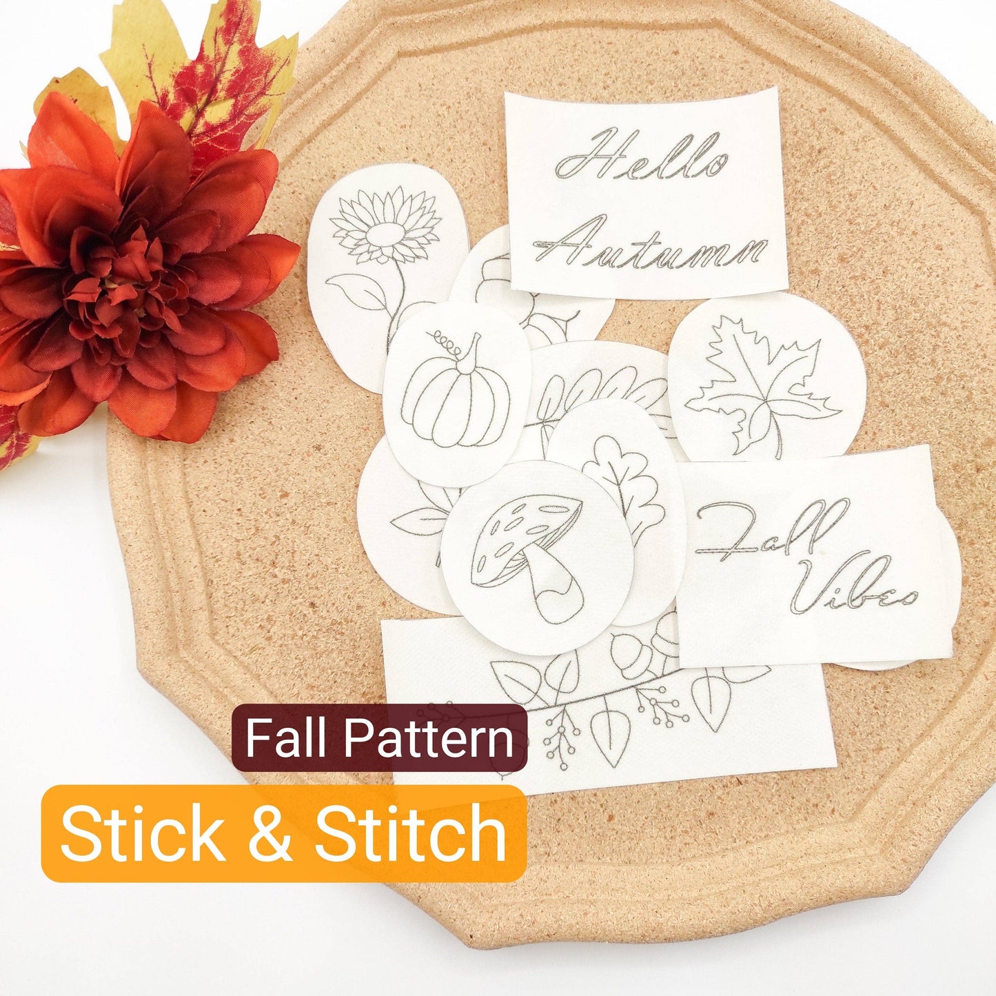 Fall Stick & Stitch Embroidery Patterns