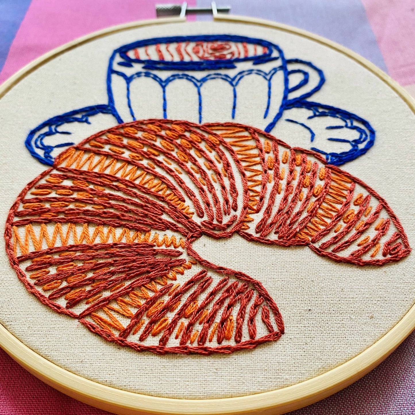 Croissant Embroidery Kit