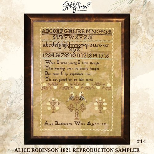 Alice Robinson 1821 Reproduction Sampler Pattern